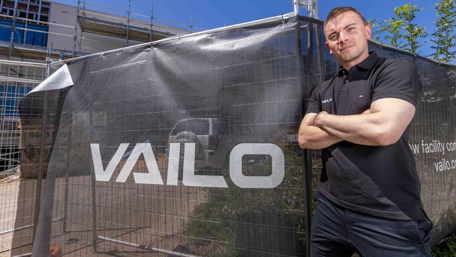 Vailo founder Aaron Hickmann outside of his planned Wayville business hub in January last year. He is now selling the site. Picture: Ben Clark