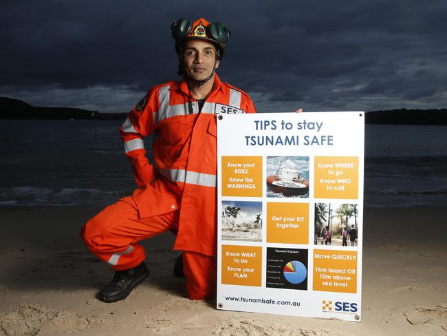 Pragash Santi from Mosman SES has safety tips for the community. Picture: David Swift