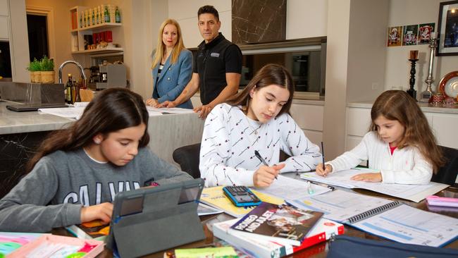 Vikki and Marc Bogdanovski with Kristy, 14, April, 11, and Erica, 5. Picture: Mark Stewart