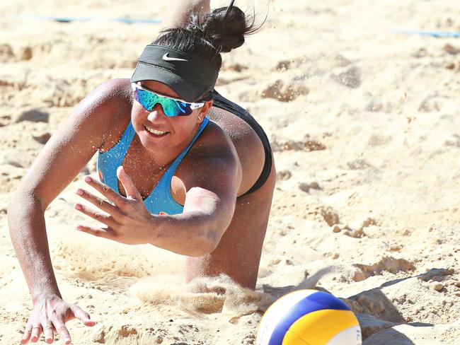 Fun in the sun at the beach volleyball event at Manly.