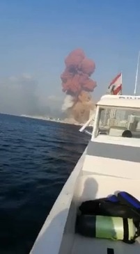 Diver Captured Moment of Beirut Blast From Boat