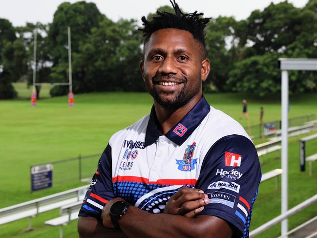 Former NRL and PNG International James Segeyaro has been a huge addition to the Knights roster since returning to his junior club this season. Picture: Brendan Radke