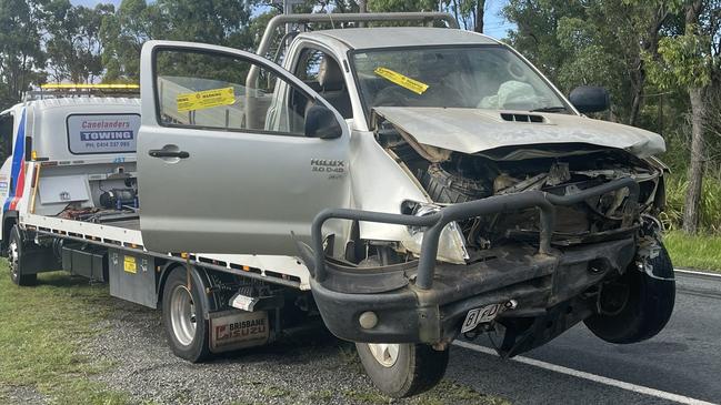 Witnesses said one vehicle collided with the back of another vehicle turning into a farm off Moore Park Beach Rd, pushing it into the path of another vehicle travelling in the opposite direction.