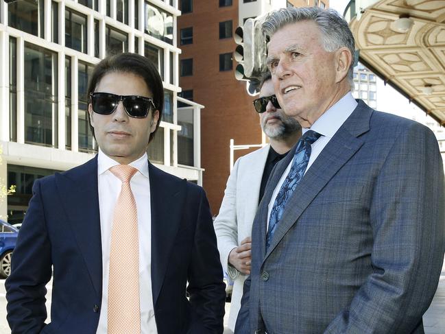 Fadi Ibrahim with lawyer Greg Goold after being sentenced over the $600,000. Picture: John Appleyard