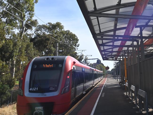 15/1/24. Marion Train Station - 'its alleged a man sexually assaulted a female on board the Seaford line train as she travelled between Christie Downs and Park Holme.Picture: Keryn Stevens