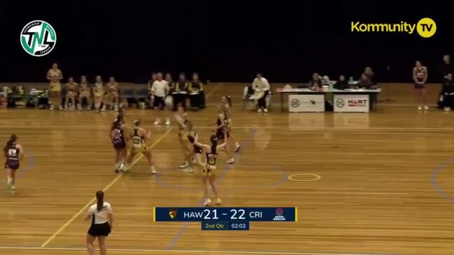 Replay: Hawks v Cripps Waratah (U19) - Tasmanian Netball League preliminary finals