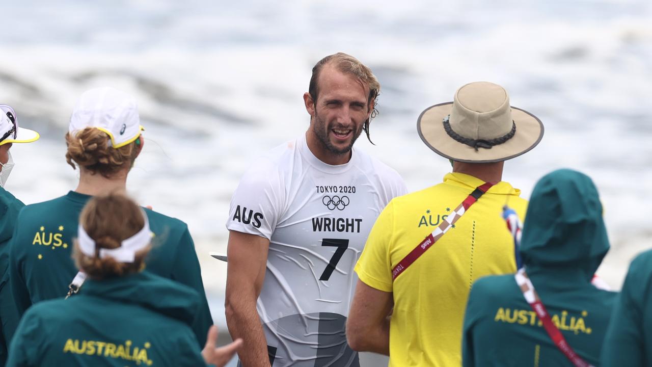 Owen Wright grabbed Australia’s first Olympic medal in surfing. Picture: Getty Images