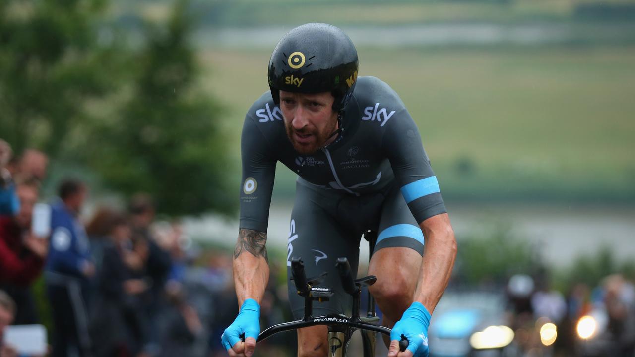 ABERGAVENNY, WALES - JUNE 26: Sir Bradley Wiggins of Team Sky and Great Britain in action during the Elite Men British National Time Trial Championships on June 26, 2014 in Abergavenny, Wales. (Photo by Bryn Lennon/Getty Images)