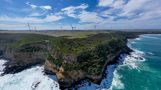 Windfarms near Portland, in Victoria’s southwest. Picture: Alex Coppel