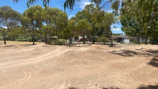 The John Nichol reserve / Dover bike jumps in Aldinga. Pic: Owen Mudie