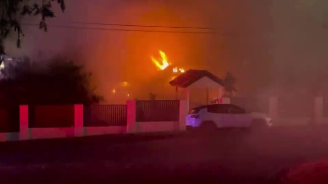 Toxic smoke warning after house, vehicles go up in flames at Coorparoo