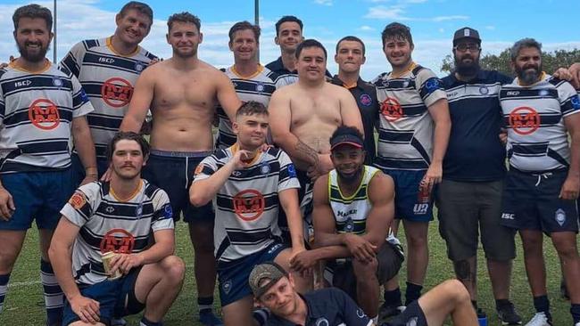 The Mackay Brothers rugby union side pictured following a testing 2023 season. Picture: Mackay Brothers Rugby Union Facebook.