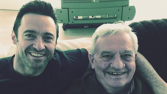 Hugh Jackman and his dad Chris in 2018. Picture: Instagram