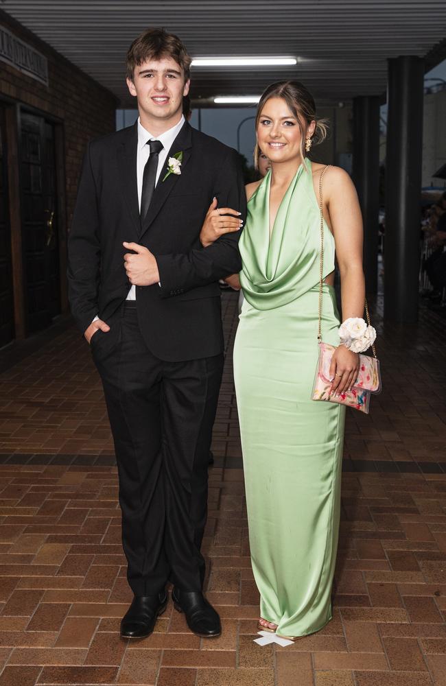 Pat Able and partner Chloe Anoleck at Toowoomba Grammar School formal at Rumours International, Wednesday, November 13, 2024. Picture: Kevin Farmer