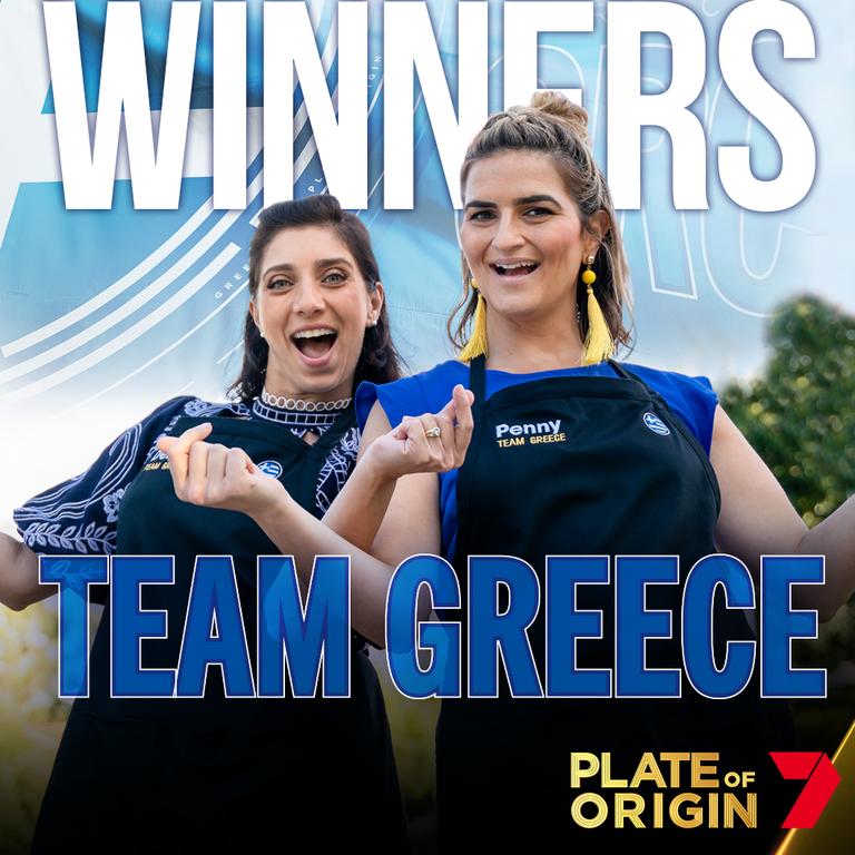 Team Greece won Plate Of Origin.