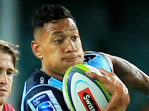 Israel Folau of the Waratahs during the NSW Waratahs v Queensland Reds Super Rugby game at Allianz Stadium, Moore Park. pic Mark Evans