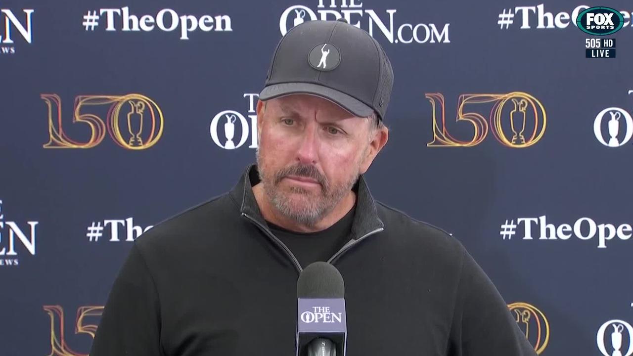 Phil Mickelson in tense exchange