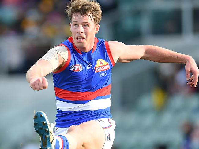 Lachie Hunter is confident his side can lift against Essendon. Picture: Steve Bell/AFL Photos/via Getty Images