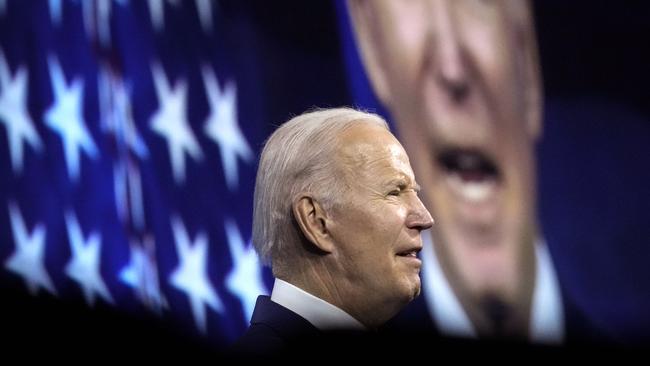 US President Joe Biden speaks at the National League of Cities Congressional City Conference on March 14 in Washington. Picture: Drew Angerer/Getty Images/AFP