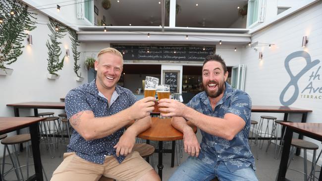 8th Ave Terrace owners Shannon Baier-Dry and Jordan Stubbs just shut the doors on the Palm Beach eatery. Picture: Richard Gosling