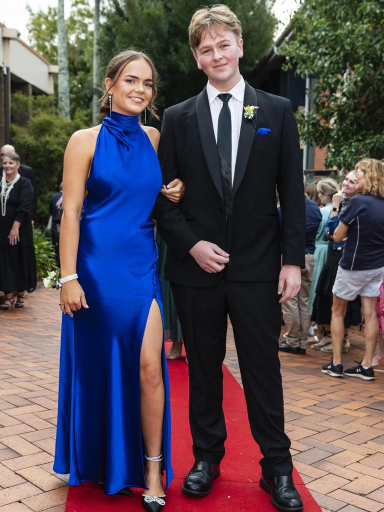 Bridie Worland and Rowan Ahern at Fairholme College formal, Wednesday, March 29, 2023. Picture: Kevin Farmer