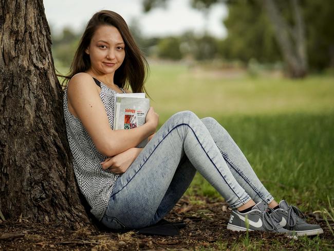 Marryatville High and Romanian Ethnic School student Alexandria Manic. Picture: Mike Burton