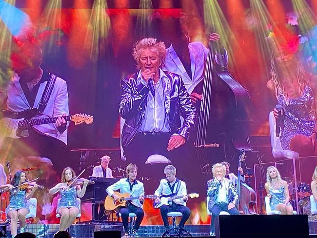 Rod Stewart performs at Qudos Bank Arena in March 29. Picture: Getty