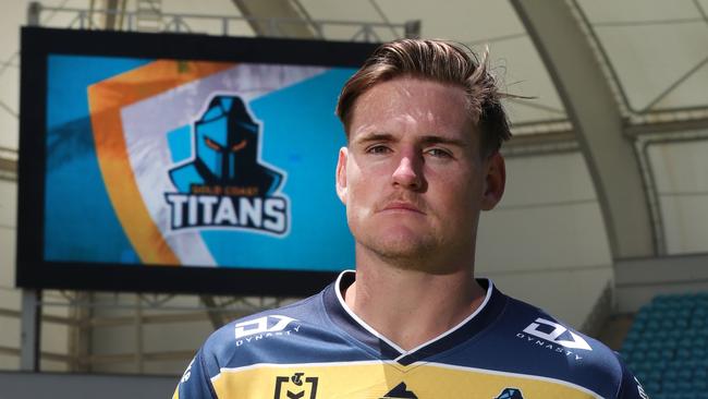 The Titans have unveiled their new club logo. Picture: Glenn Hampson