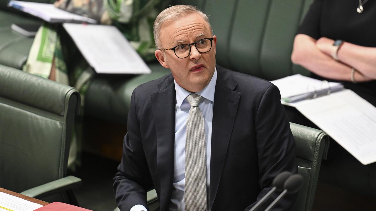 Anthony Albanese wished Mr Morrison ‘all the best’. Picture: NCA NewsWire / Martin Ollman