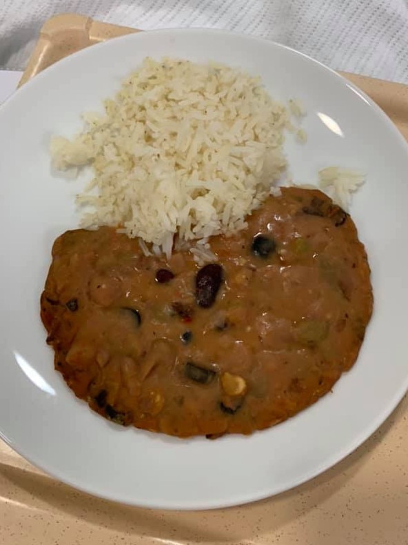 The hospital meal served to The Daily Telegraph reader Bojana Kandic’s husband at RNS. Picture: Facebook