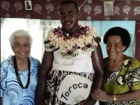 Mr Tuigau with his late great grandmother and his grandmother.