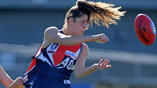 Lauren Pearce won the VFLW league best-and-fairest award with Darebin last season. Picture: Andy Brownbill