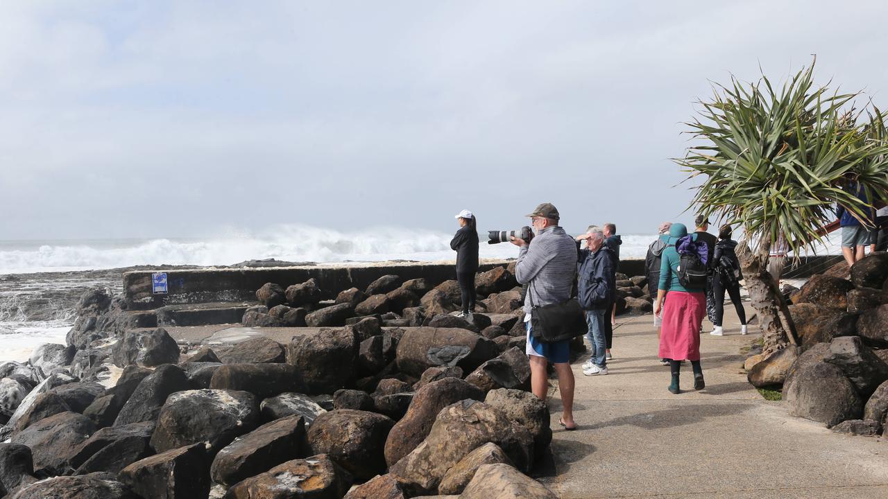 Erosion at DBah and Snapper Rocks. Picture: Mike Batterham