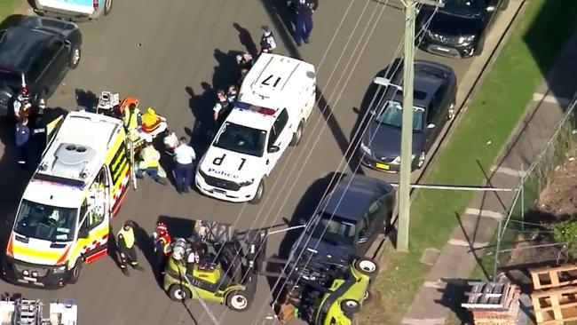 Emergency services were called just after 1pm. Picture: 7 News