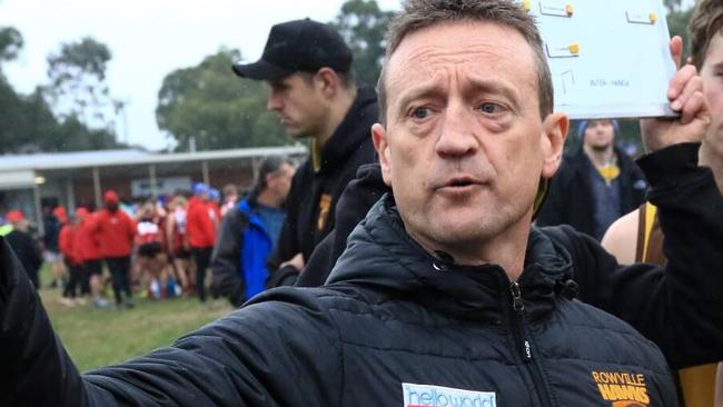 Rowville coach John Brown believes five sides could claim the Division 1 flag. Picture: Davis Harrigan.