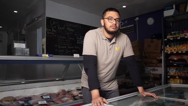 MD Imadul Islam Rahat of Tasmanian Prime Meats in Goodwood has been targeted by thieves who have stolen meat. Picture: Linda Higginson