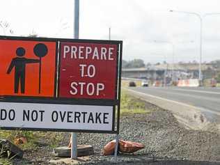 Roadworks continue on the Warrego Hwy west of Toowoomba to upgrade O'Mara's Rd, linking the Charlton Wellcamp industrial estate with the Warrego Hwy, Tuesday, April 12, 2016. Picture: Kevin Farmer