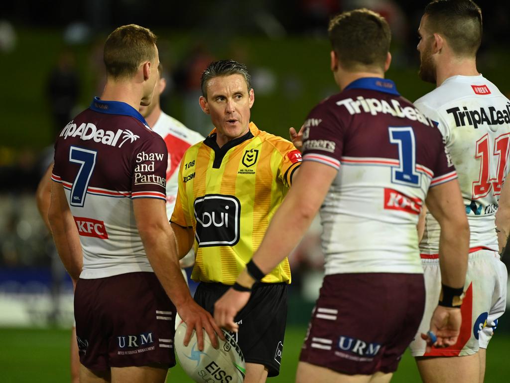 Manly were on the wrong end of the penalty count. Picture: NRL Imagery