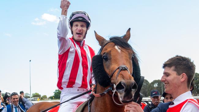 Mark Zahra won the 2019 Caulfield Guineas on Super Seth for owner Jonathan Munz. Picture: Jay Town