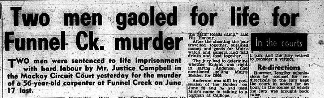 Articles by the Daily Mercury about the Funnel Creek murders. Picture: Daily Mercury Archives