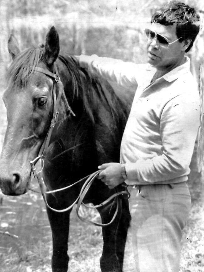 Racehorse Fine Cotton with trainer Hayden Haitana.