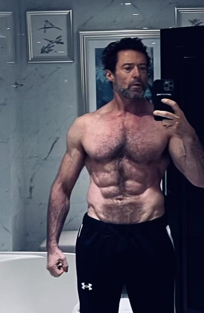 Hugh Jackman has shown off his incredible physique in an Instagram post, declaring he is in the best shape - mentally and physically - of his life. Picture: Instagram @thehughjackman