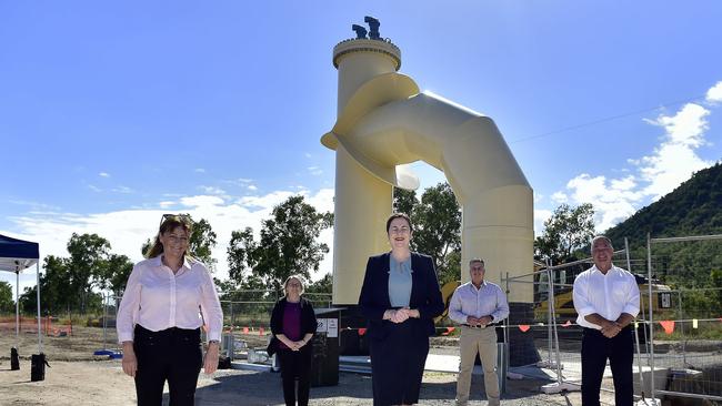 Queensland Premier Annastacia Palaszczuk visited Townsville earlier this year to unveil the completed Stage one of the Haughton Pipeline. PICTURE: MATT TAYLOR.