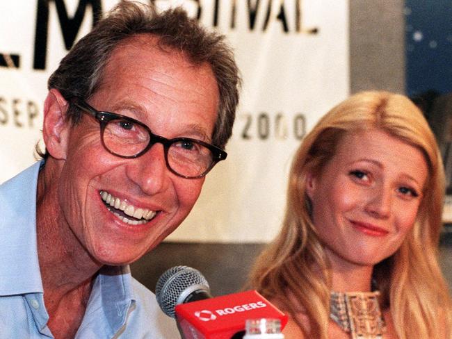 Gwyneth Paltrow, (R), listens to her father Bruce Paltrow at the Toronto International Film Festival in 2000. Picture: AP