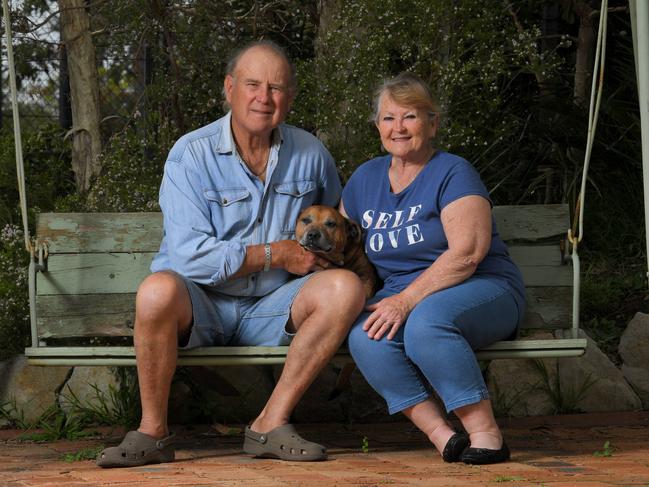 Profoundly deaf couple Elizabeth and Walter Karn with their dog Tyson who is also deaf (through age) and has been taught to understand sign language at their Horsley home in the Illawarra south of Sydney.Elizabeth is appearing before the Aged Care Royal Commission on Friday to talk about how she is denied support for an interpreter for the occasions she needs them under the MyAged Care system. Her and Walter are too old to access the NDIS and don't feel part of the aged care world but that is where they have been sent for support, which they aren't getting.