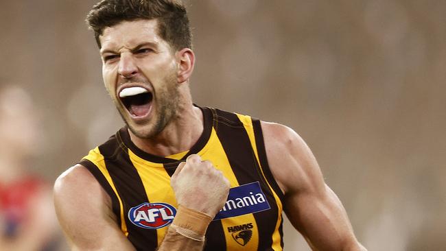 Hawthorn football director Riche Vandenberg says there’s no internal fallout from last year’s trade period where the club tried to move on senior players Luke Breust (pictured) and Chad Wingard. Picture: Getty Images