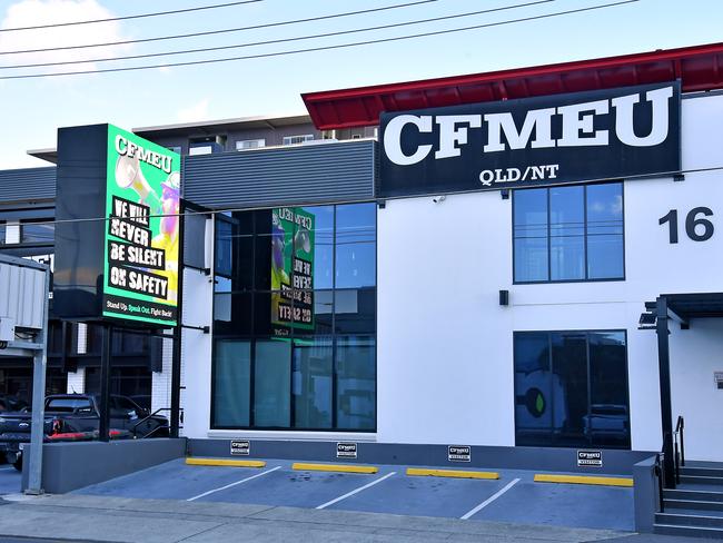 CFMEU headquarters in Brisbane, they have been placed in administration.Wednesday July 17, 2024. Picture, John Gass