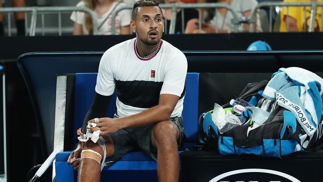 Nick Kyrgios exits the Australian Open.