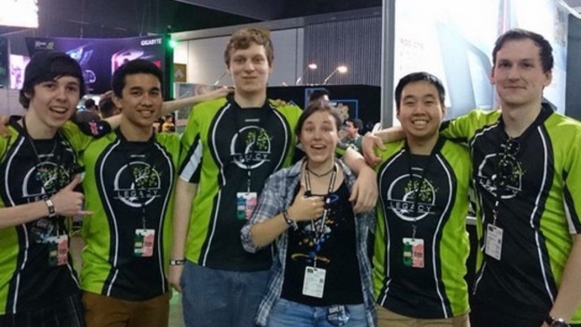 Aaron Bland (second from left) with his Legacy eSports teammates at the recent PAX convention. Picture: Twitter