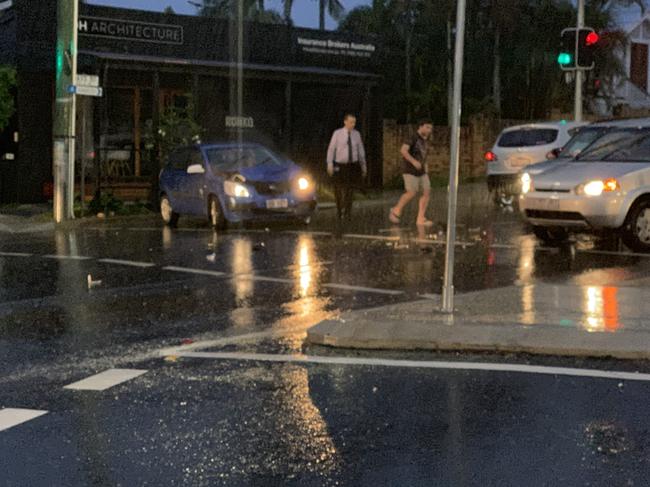 Wet weather crash at Days Rd and Kedron Brook Rd. Picture: Isabella Magee